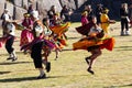 Men And Women Dancing In Traditional Costume Inti Raymi Festival