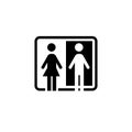 Men and women gender sign WC Toilet signage door plate icon