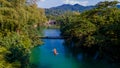 men and women in kayak in the rainforest of Thailand