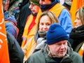 Men women marching at second demonstration against the new pension reform to be