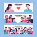 Men and women relationship. Friends and lovers