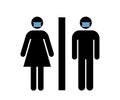 Washroom Sign Symbol Face Mask