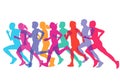 Men and Women Runners or Joggers Royalty Free Stock Photo