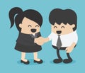 Men and women shaking hands. entrepreneurs succeeding Royalty Free Stock Photo