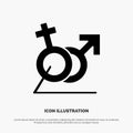 Men, Women, Sign, Gander, Identity solid Glyph Icon vector