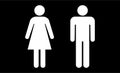 White Men and Women toilet sign great