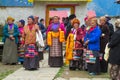 Women at traditional celebration ceremony in Nepal