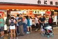 People row waiting takeaway seafood, Dotonbori, Osaka