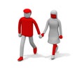 Men and women walking hand in hand. Two people having a hand-held date. A couple is walking Royalty Free Stock Photo