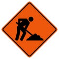 Men Work Road,Under Construction Traffic Road Symbol Sign Isolate on White Background,Vector Illustration