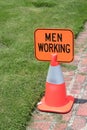 Men Working sign Royalty Free Stock Photo