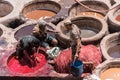 Men working in tanneries FÃÂ¨s Morocco