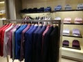 Clothing for men in a shop - colorful blazers