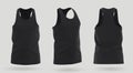 Men's sleeveless shirt mockup. 3d rendering, 3d illustration