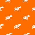 Menacing cannon pattern vector orange