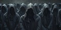 Menacing Figures In Hooded Cloaks Gather Ominously Under Cover Of Darkness Royalty Free Stock Photo