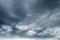 Menacing ,heavy clouds bear rain. Royalty Free Stock Photo