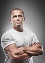 Menacing man portrait Royalty Free Stock Photo