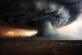 Menacing Storm tornado. Generate Ai Royalty Free Stock Photo