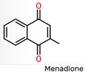 Menadione, menaphthone, provitamin molecule. It is called vitamin K3. Skeletal chemical formula