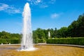 Menager fountain in in the western path of Lower park of Peterhof. Royalty Free Stock Photo