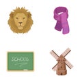 Menagerie, education and other web icon in cartoon style.clothing, agriculture icons in set collection.