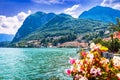 Menaggio, Italy - Beautiful italian Lago di Como in Lombardy Royalty Free Stock Photo