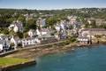 The Menai Strait with the small town of Menai Bridge