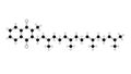 menaquinone molecule, structural chemical formula, ball-and-stick model, isolated image vitamin k2