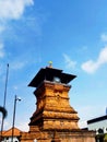 Menara Kudus as a form of acculturation of Javanese, Hindu and Islamic cultures.  standing firmly, made of bricks. Royalty Free Stock Photo