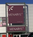 Menarys Lidl logo Sign at its Department store Laharna Retail Park Larne Antrim Northern Ireland Royalty Free Stock Photo