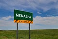 US Highway Exit Sign for Menasha Royalty Free Stock Photo