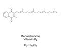 Menatetrenone, Vitamin K2, menaquinone, chemical formula