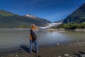 Mendenhall Glacier in Juneau Alaska Royalty Free Stock Photo