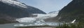 Mendenhall Glacier Panorama Near Juneau Alaska Royalty Free Stock Photo