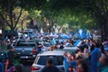 2020-10-12, Mendoza, Argentina: Crowd protesting in the streets against the government of Alberto Fernandez