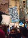2020-10-12, Mendoza, Argentina: Sign protesting against judicial reform