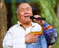 Menggu race singer sing songs Royalty Free Stock Photo