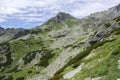 Mengusovska dolina, important hiking trail to hight mount Rysy, High Tatra mountains, Slovakia, amazing view with green hills Royalty Free Stock Photo