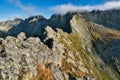 Mengusovsky Volovec in High Tatras mountains during autumn sunrise Royalty Free Stock Photo