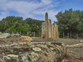 Menhir Alignment of Stantari on the Island of Corsica Royalty Free Stock Photo