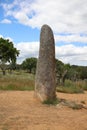 Menhir of Almendres in Evora District. Portugal