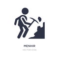 menhir icon on white background. Simple element illustration from People concept