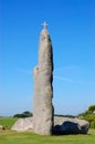 Menhir view, brittany, france