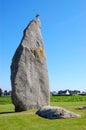 Menhir view, brittany, france