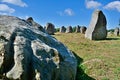 Menhirs alignment. Carnac, Brittany. France