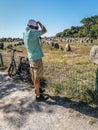 Menhirs in Carnac, Morbihan, France. Royalty Free Stock Photo