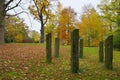 Menhirs in Dalovice Park Royalty Free Stock Photo