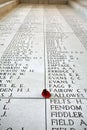 Menin Gate Roll of Honour