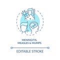 Meningitis, measles and mumps concept icon Royalty Free Stock Photo